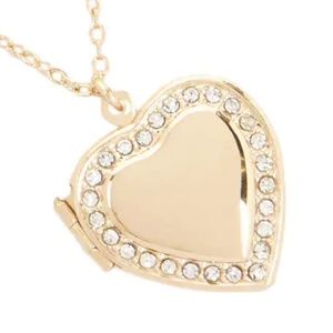 ❤️ Rhinestone Heart Locket